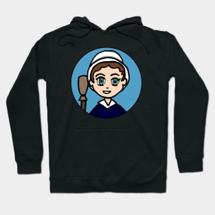 Chibi Molly Pitcher Patriot Portrait Hoodie